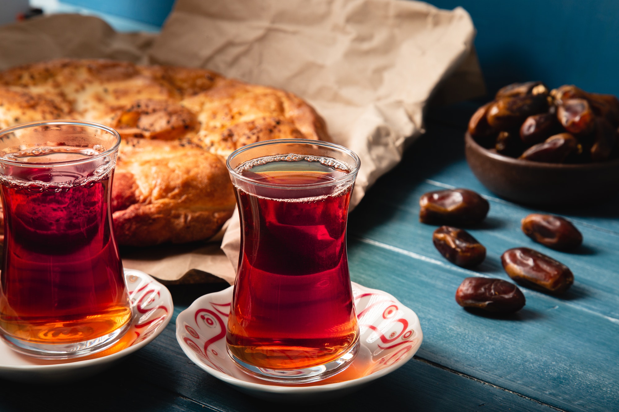Turkish Ramazan ritual concept with special foods